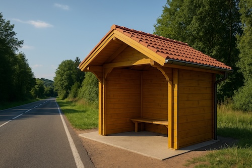 ABRIS BUS en bois massif