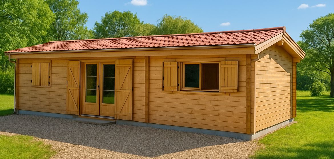 evanew modèle de chalet en bois de 45m2 habitable