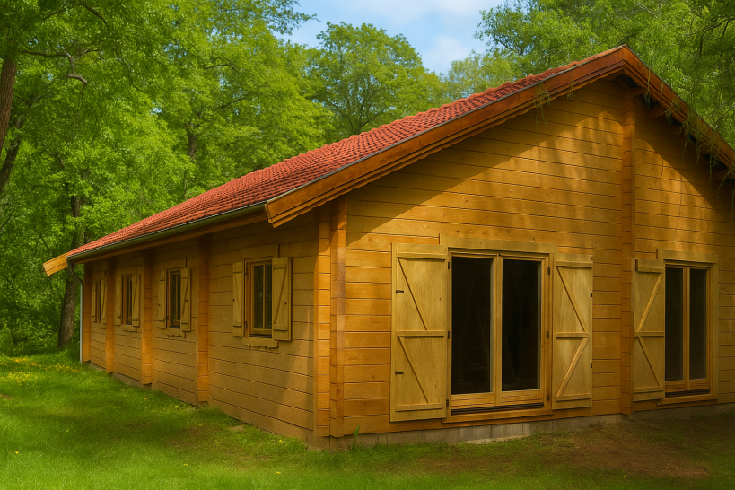 Maison en bois de plain-pied VALENTINE