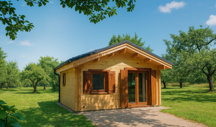 Nat Studio est un chalet de moins de 20m2 pour jouer le role de studio de jardin