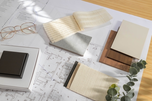 moodboard d'aménagement de chalet bois 20m2